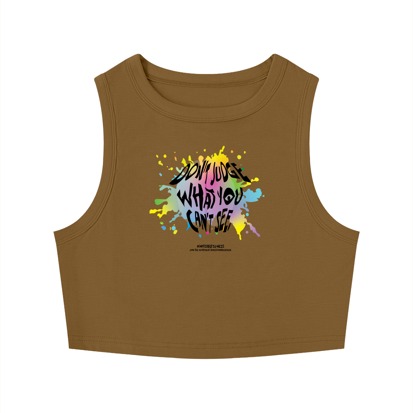 Don't judge what you can't see - Women's Tight Crewneck Crop Tank Top