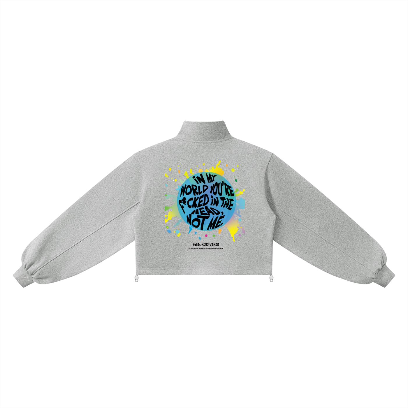 #neurodiverse - you're fucked - Women’s Mock-Neck Quarter-Zip Sweatshirt
