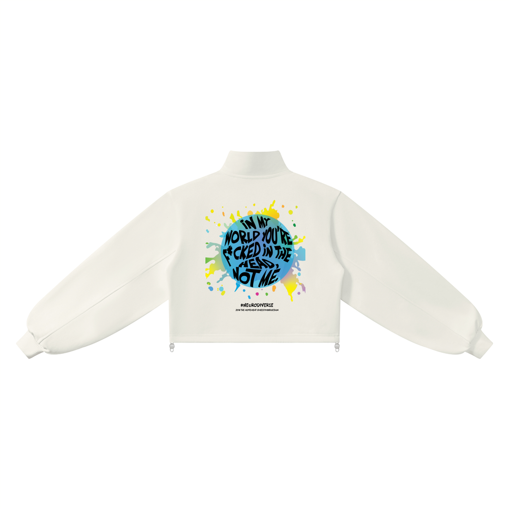 #neurodiverse - you're fucked - Women’s Mock-Neck Quarter-Zip Sweatshirt