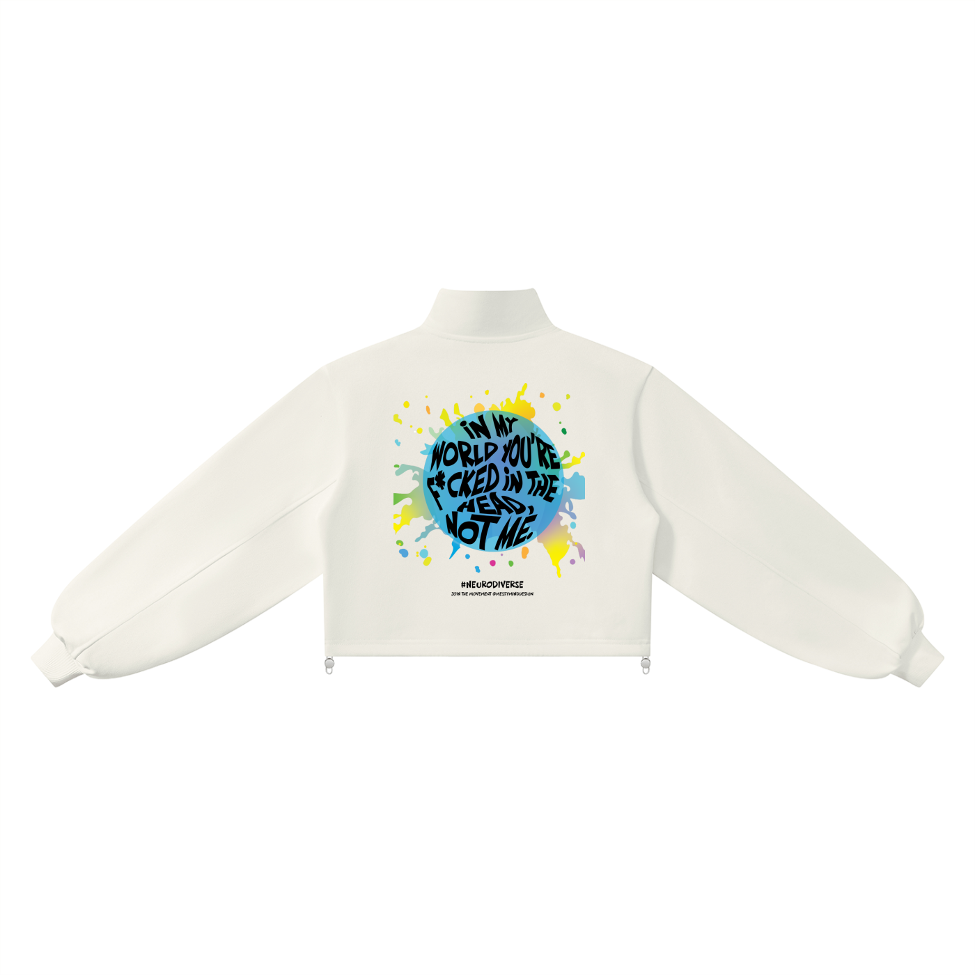 #neurodiverse - you're fucked - Women’s Mock-Neck Quarter-Zip Sweatshirt