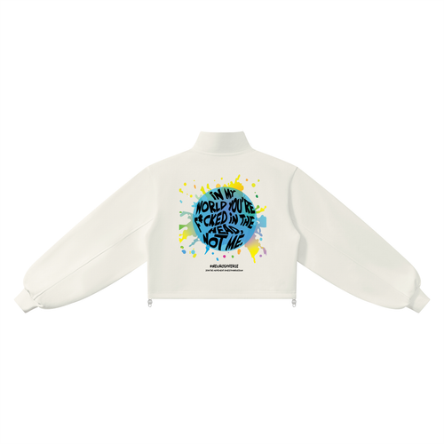 #neurodiverse - you're fucked - Women’s Mock-Neck Quarter-Zip Sweatshirt